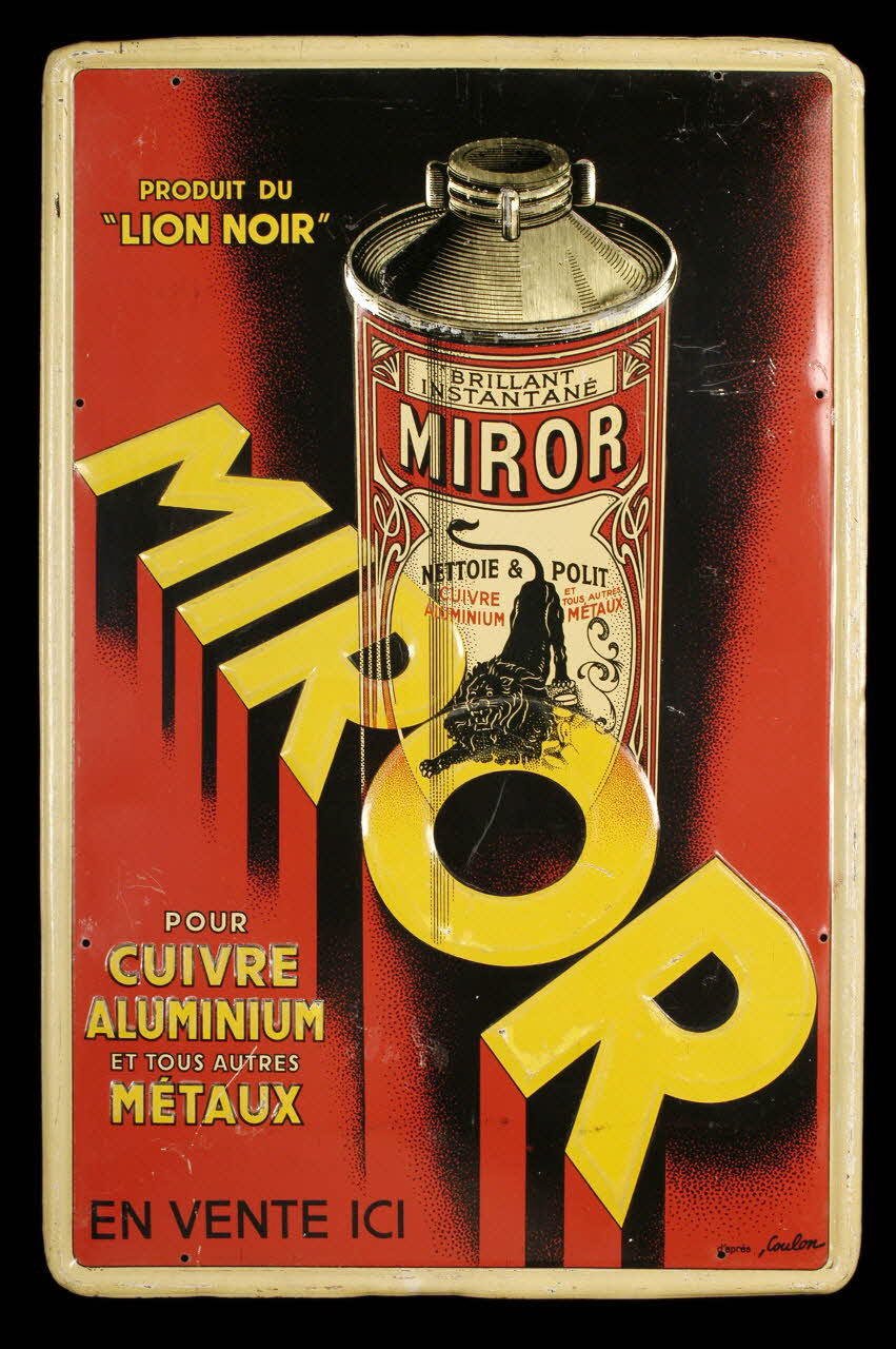 Coulon & Cie plaque publicitaire 1930 1990.1.9 Photo (c) Mucem