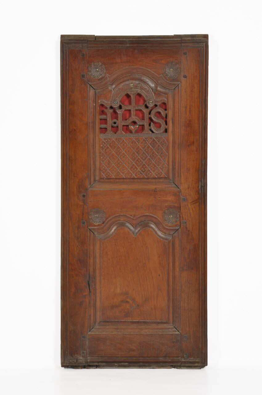 porte coulissante gauche de devant de lit clos 1889.3.70.3 Photo Mucem