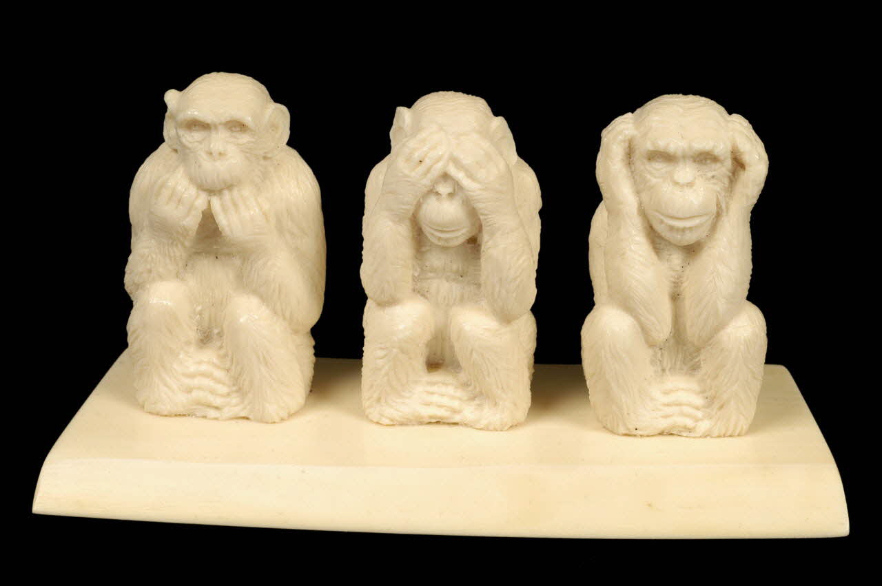 Jean Colette statuette Singes de la Sagesse Haute-Normandie, France 1997 1997.47.19 Photo