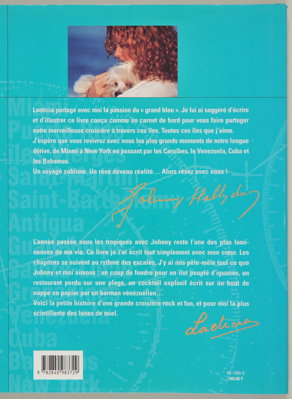 Laeticia Hallyday ; Editions Michel Lafon livre Mes iles / mes rêves 1998 2001.69.20.113  Photo
