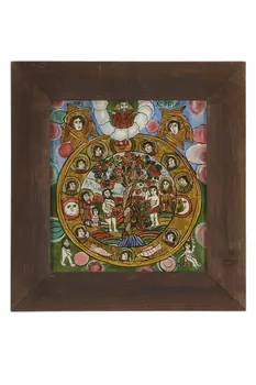 Alexandru Iachimovsky peinture sous verre Adam et Eve Munténie, Roumanie 2003 2003.171.2 Photo
