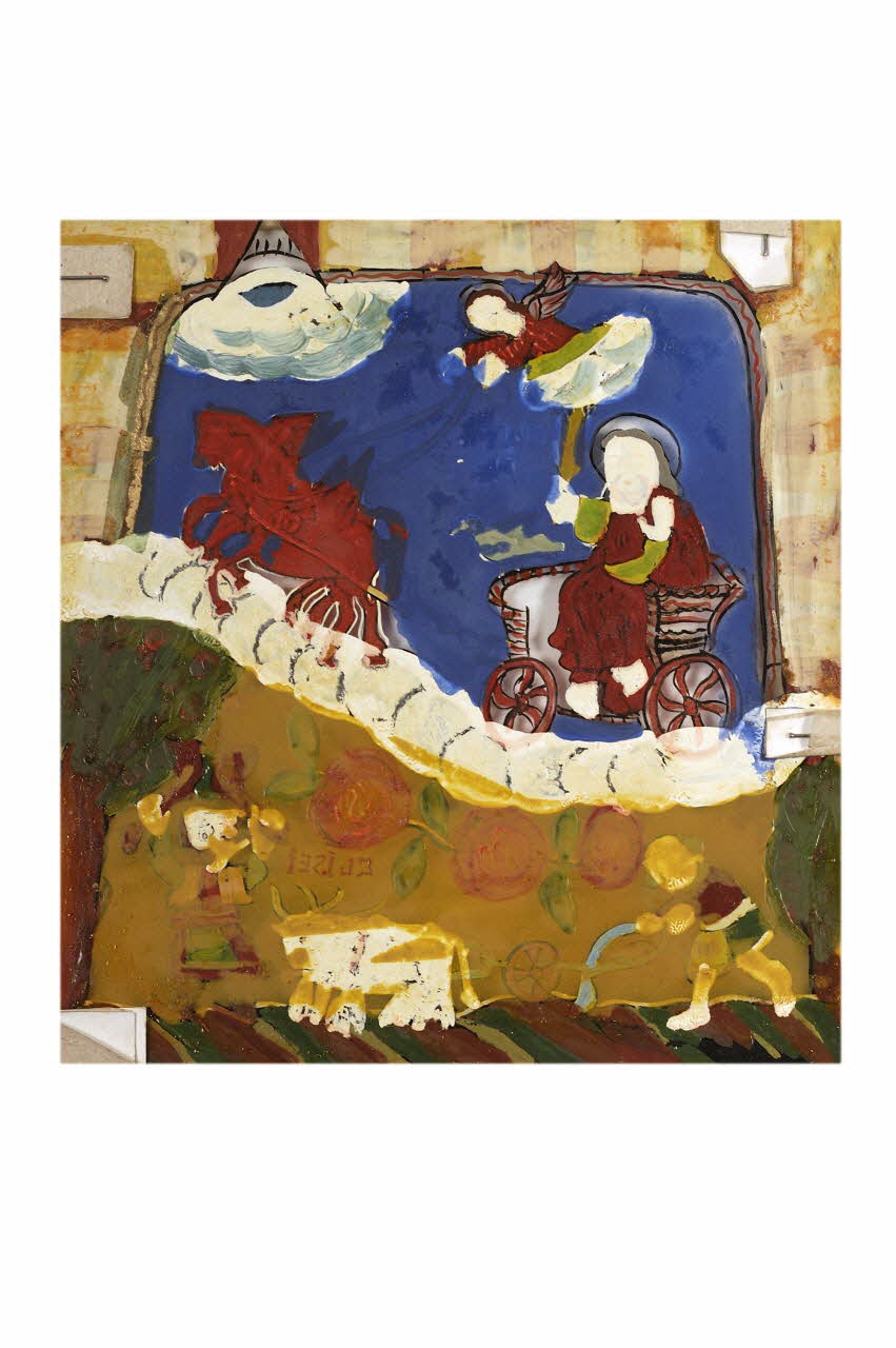 peinture sous verre L'Ascension d'Elie 2003.171.3.5 Photo