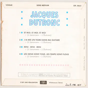 disque 45 tours Mini, mini, mini 2003.196.161  Photo