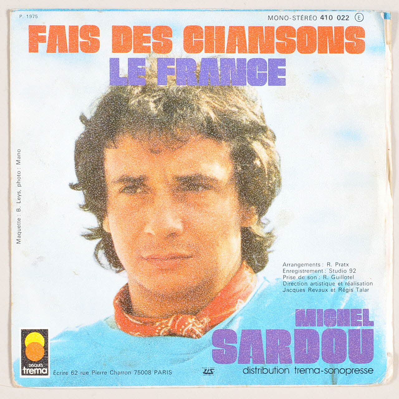 disque 45 tours Fais des chansons 2003.196.171 Photo