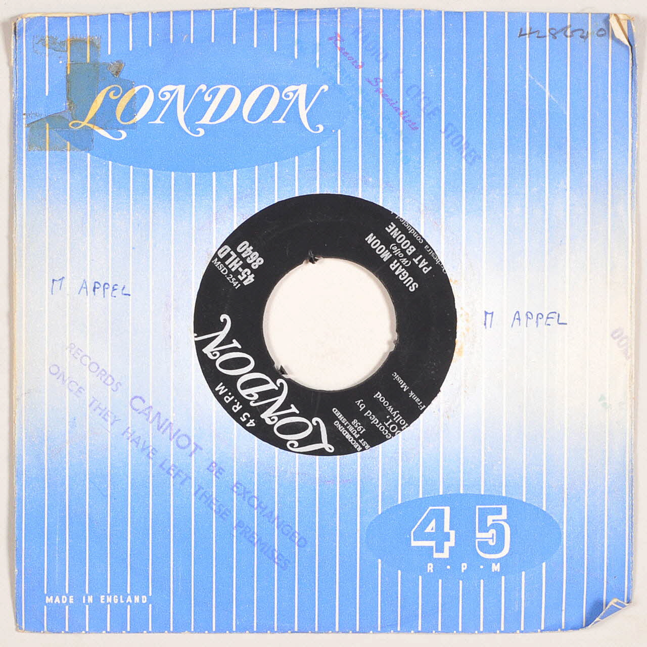 disque 45 tours Sugar moon 2003.196.182 Photo