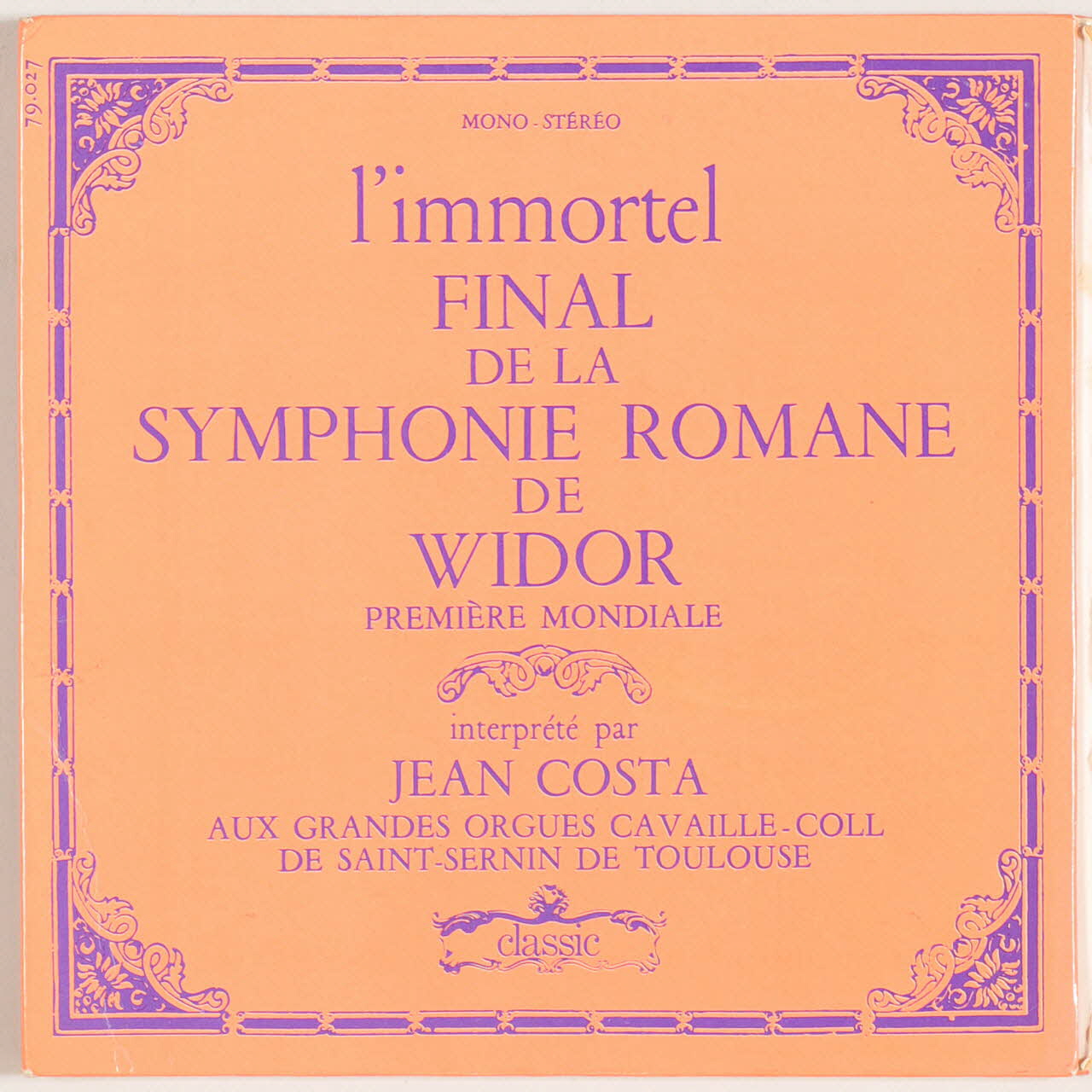 disque 45 tours L'immortel final de la symphonie romane 2003.196.19 Photo
