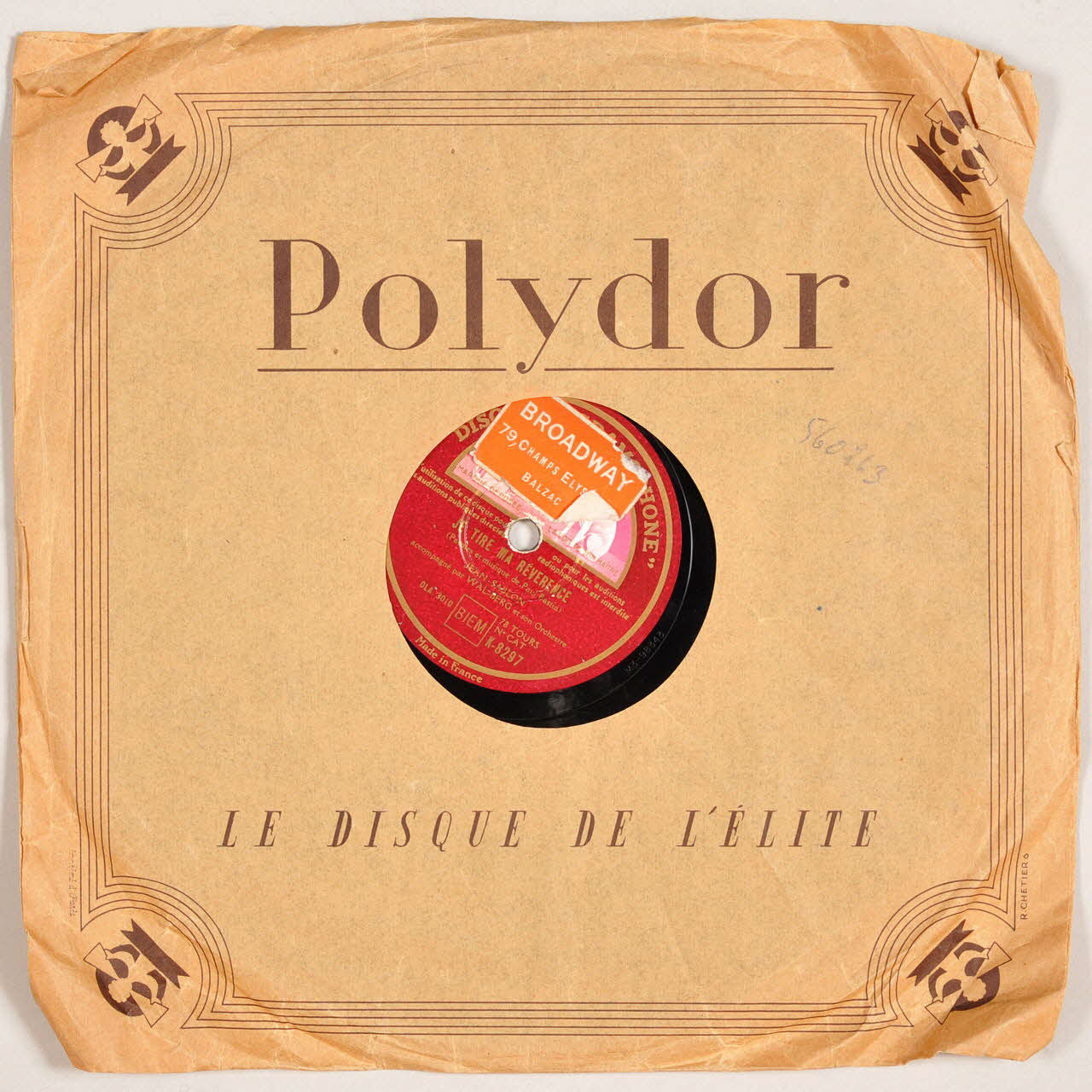 disque 78 tours Je tire ma révérence 2003.196.23 Photo