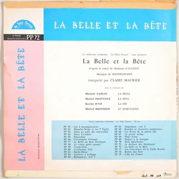 disque 33 tours La belle et la bête 2003.196.349 Photo