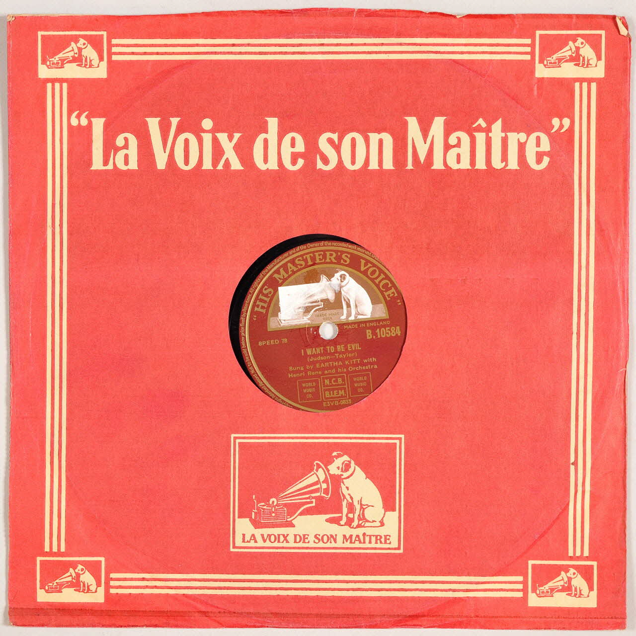 disque 78 tours I want to be evil 2003.196.54 Photo