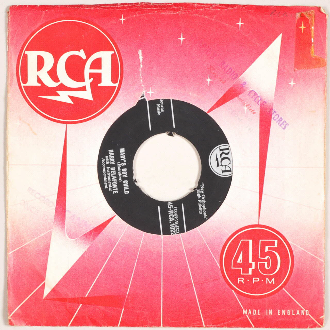 disque 45 tours Mary's boy child 2003.196.74 Photo