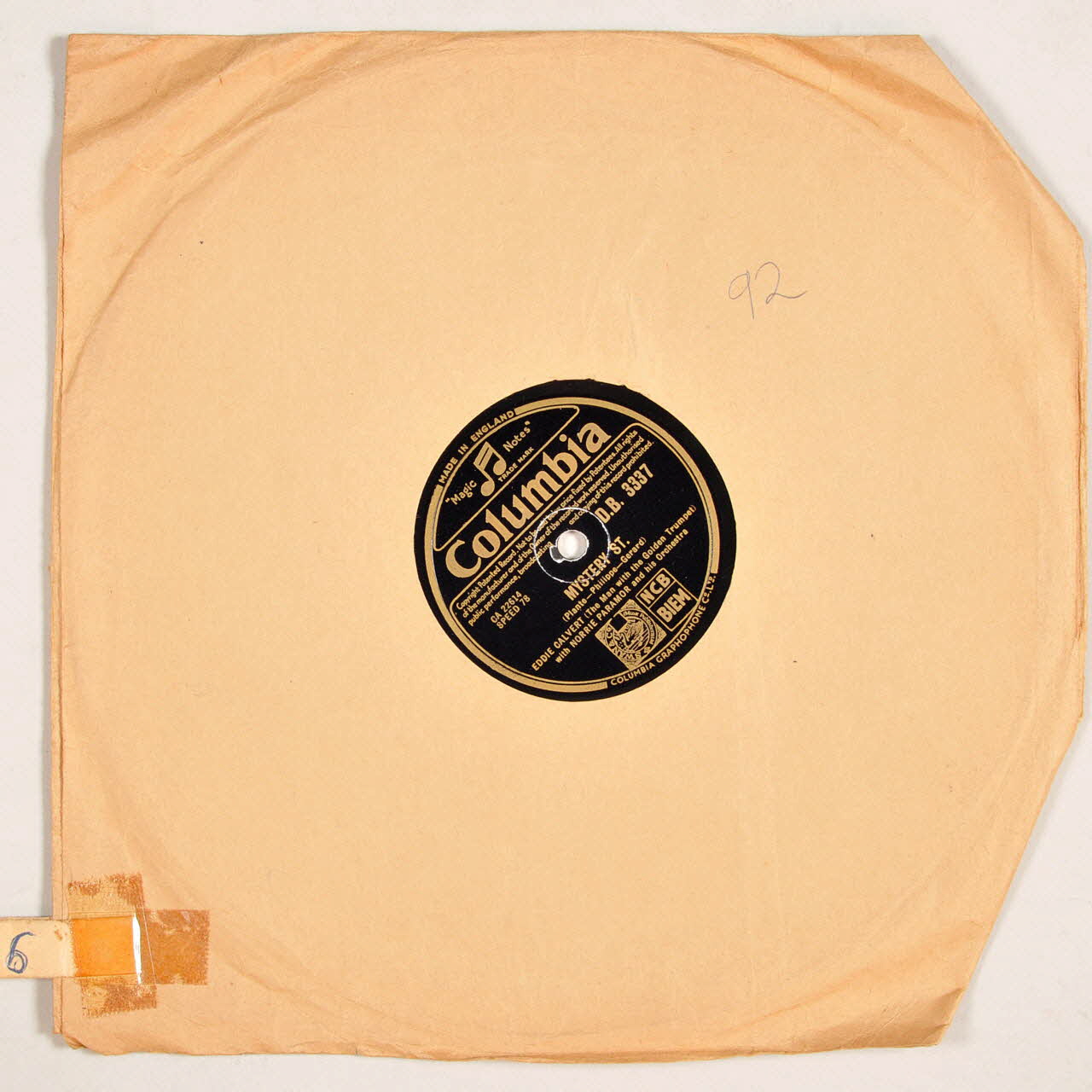 disque 78 tours Mystery st 2003.196.92 Photo