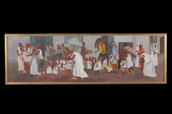tableau Cortège de circoncision, copie d'après Gustave-Henri (dit Abdou'l Karim) Jossot 2005.16.1 Photo