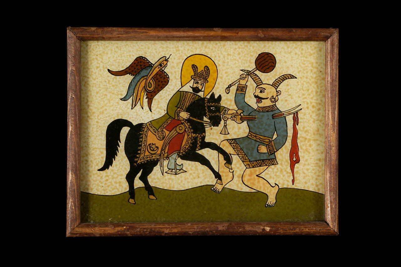 peinture sous verre 2005.70.1 Photo Mucem / Anne Maigret