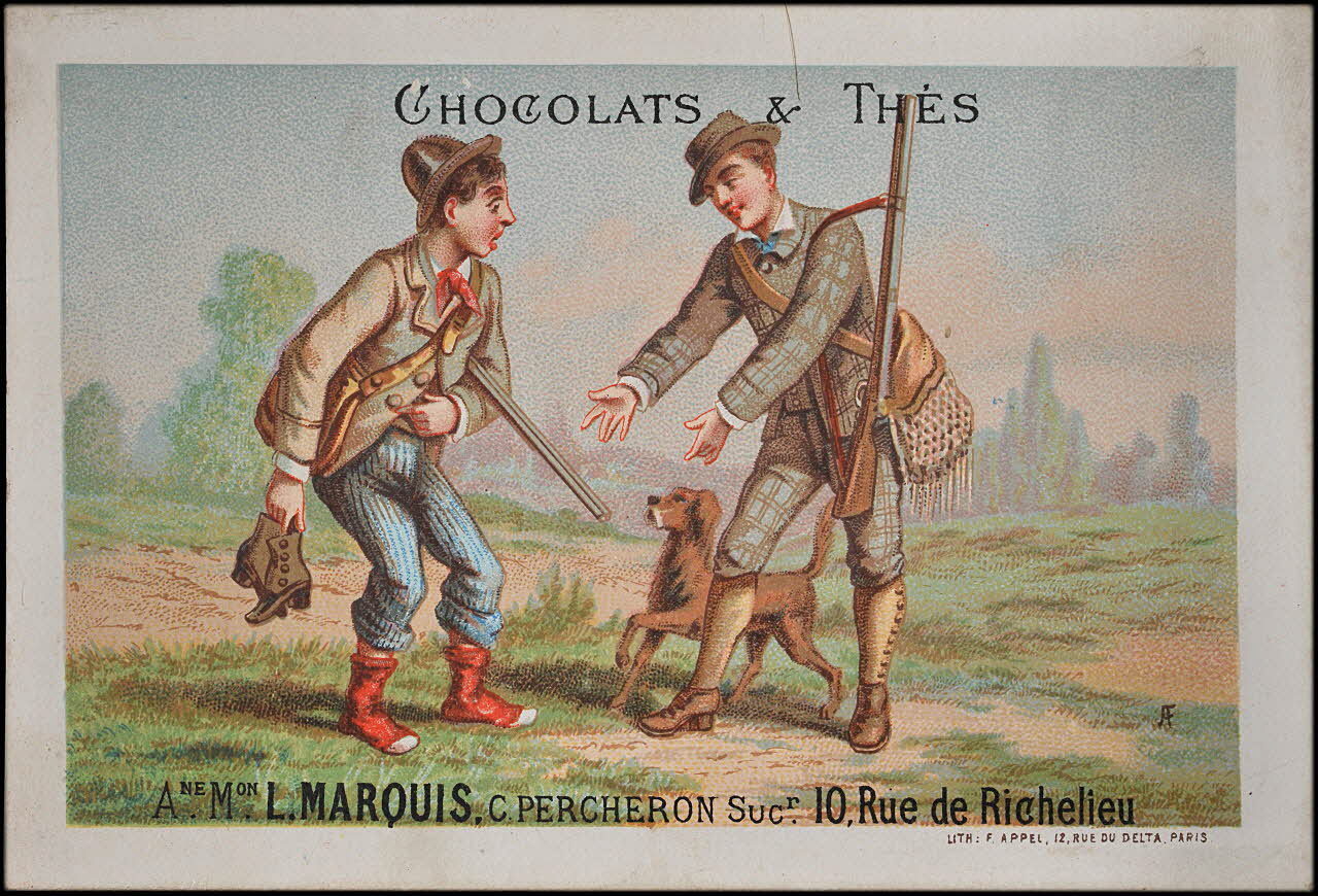 carte réclame Chasseur sans chaussures 1880-1890 1974.50.688 Photo