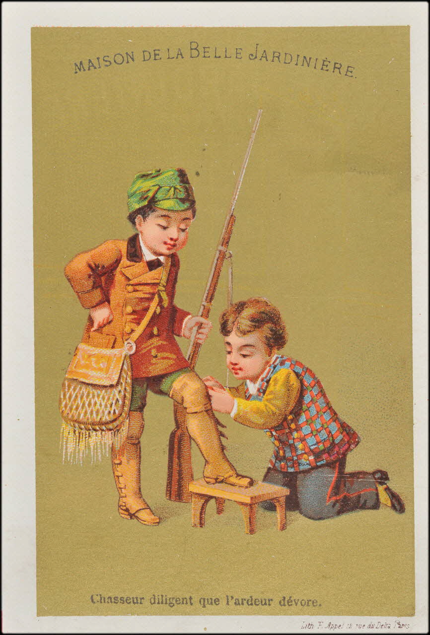 carte réclame Chasseur diligent que l'ardeur dévore. 1880-1890 1974.50.95 Photo