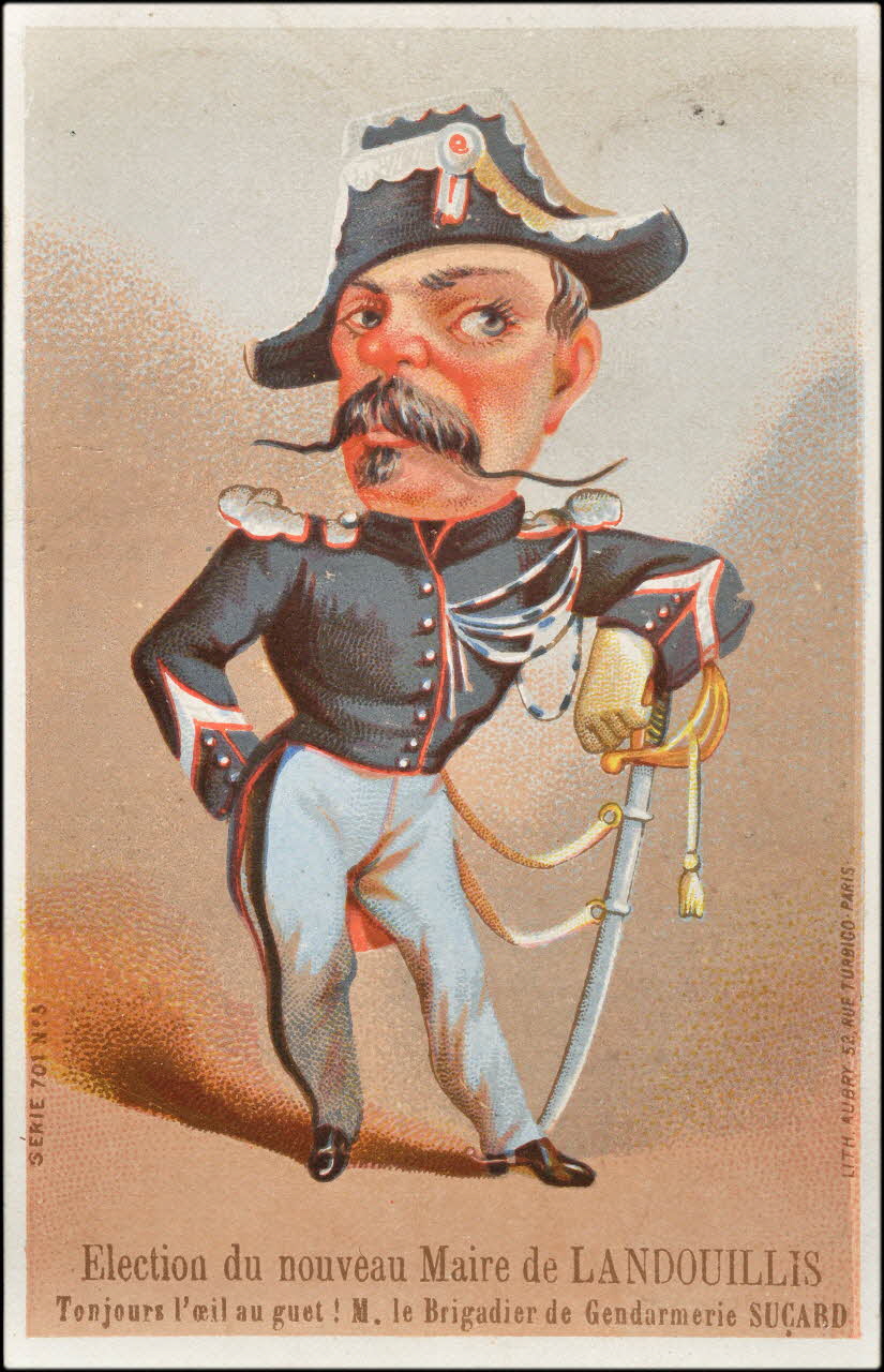 P. Aubry carte réclame chromo Paris 1878 1995.1.1.5 Photo