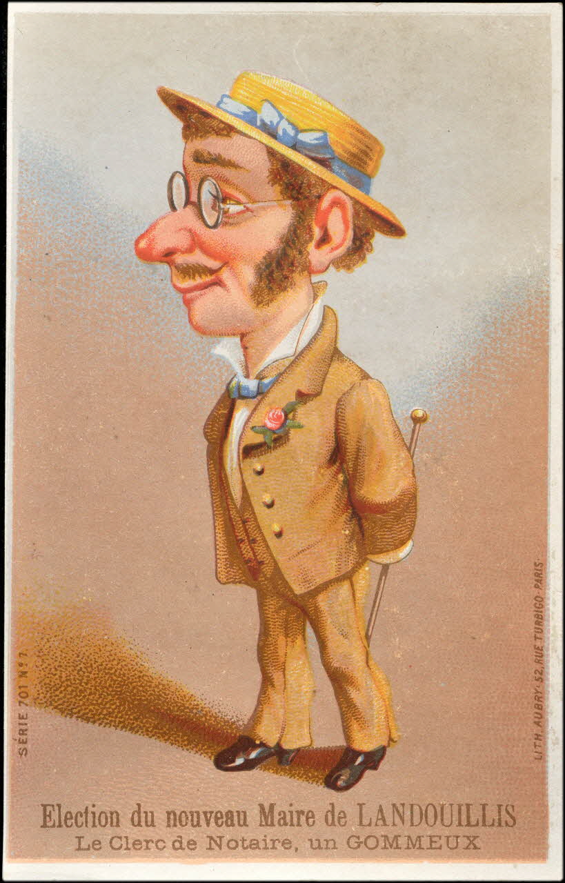 P. Aubry carte réclame chromo Paris 1878 1995.1.1.7 Photo