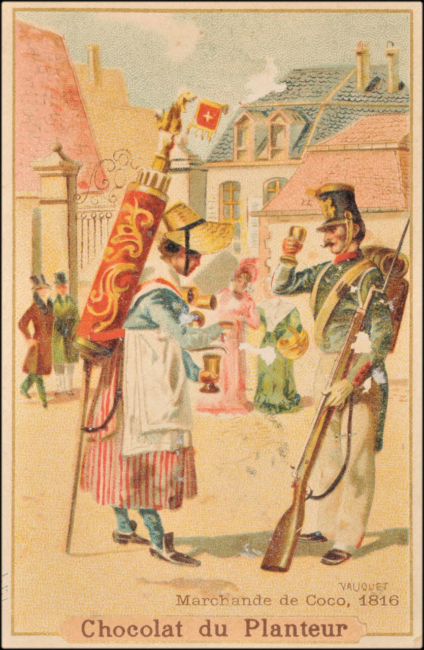 Valiquet ; Baster & Vieillemard carte réclame chromo Paris 1878-1914 1995.1.1010.28 Photo