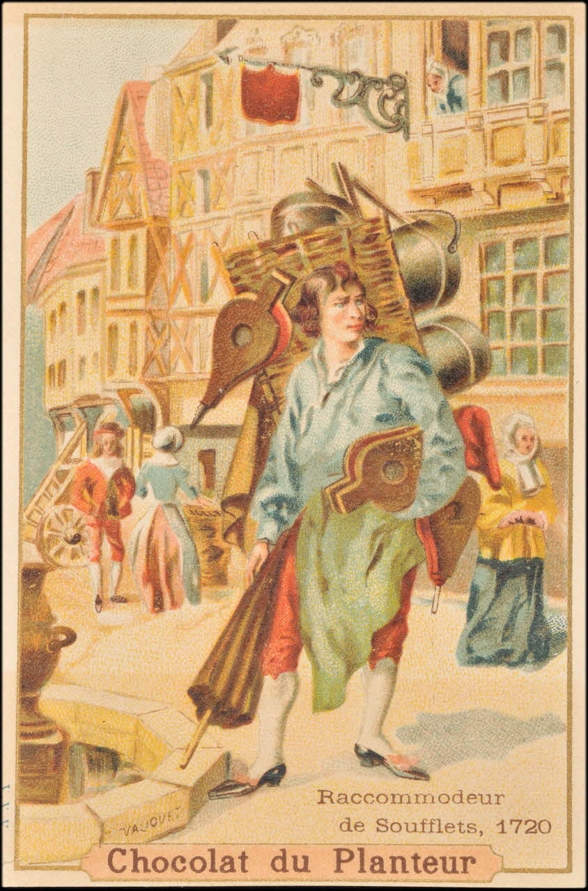 Valiquet ; Baster & Vieillemard carte réclame chromo Paris 1878-1914 1995.1.1010.34 Photo