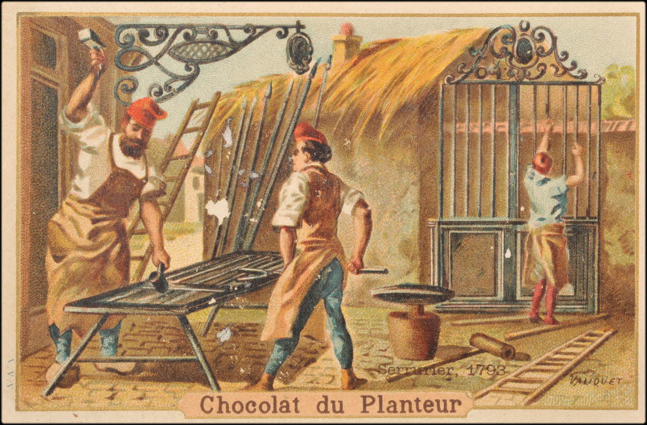 Valiquet ; Baster & Vieillemard carte réclame chromo Paris 1878-1914 1995.1.1010.37 Photo