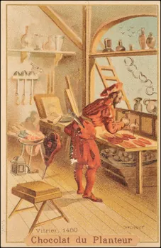 Valiquet ; Baster & Vieillemard carte réclame chromo Paris 1878-1914 1995.1.1010.40  Photo
