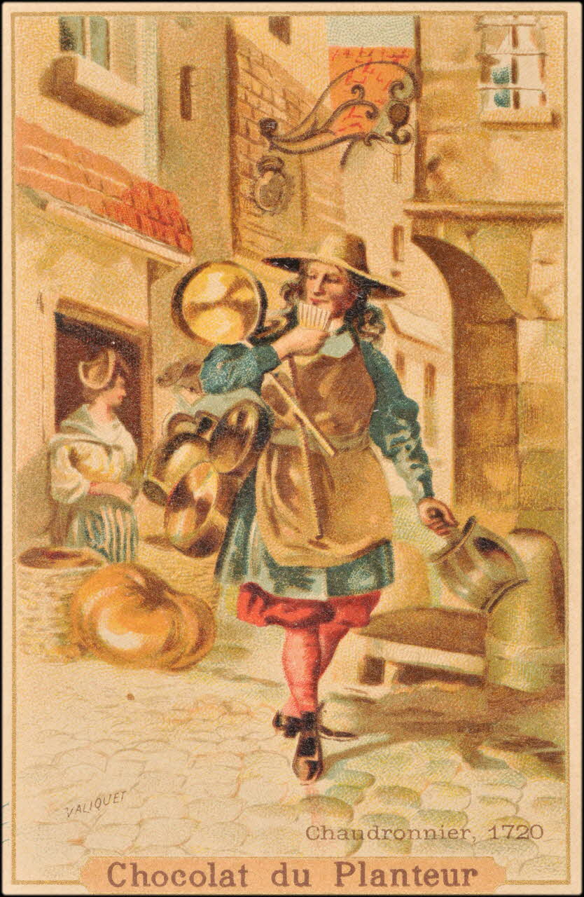 Valiquet ; Baster & Vieillemard carte réclame chromo Paris 1878-1914 1995.1.1010.8 Photo