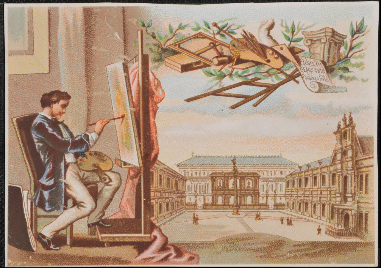 Romanet carte réclame chromo Paris 1877-1913 1995.1.1169.2 Photo