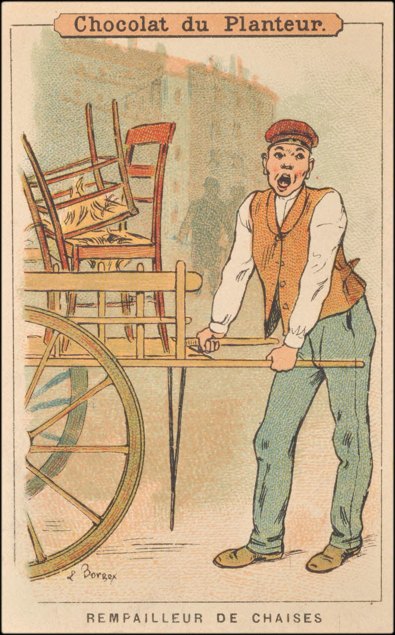 Louis Borgex ; Baster & Vieillemard carte réclame chromo Paris 1878-1914 1995.1.117.11 Photo