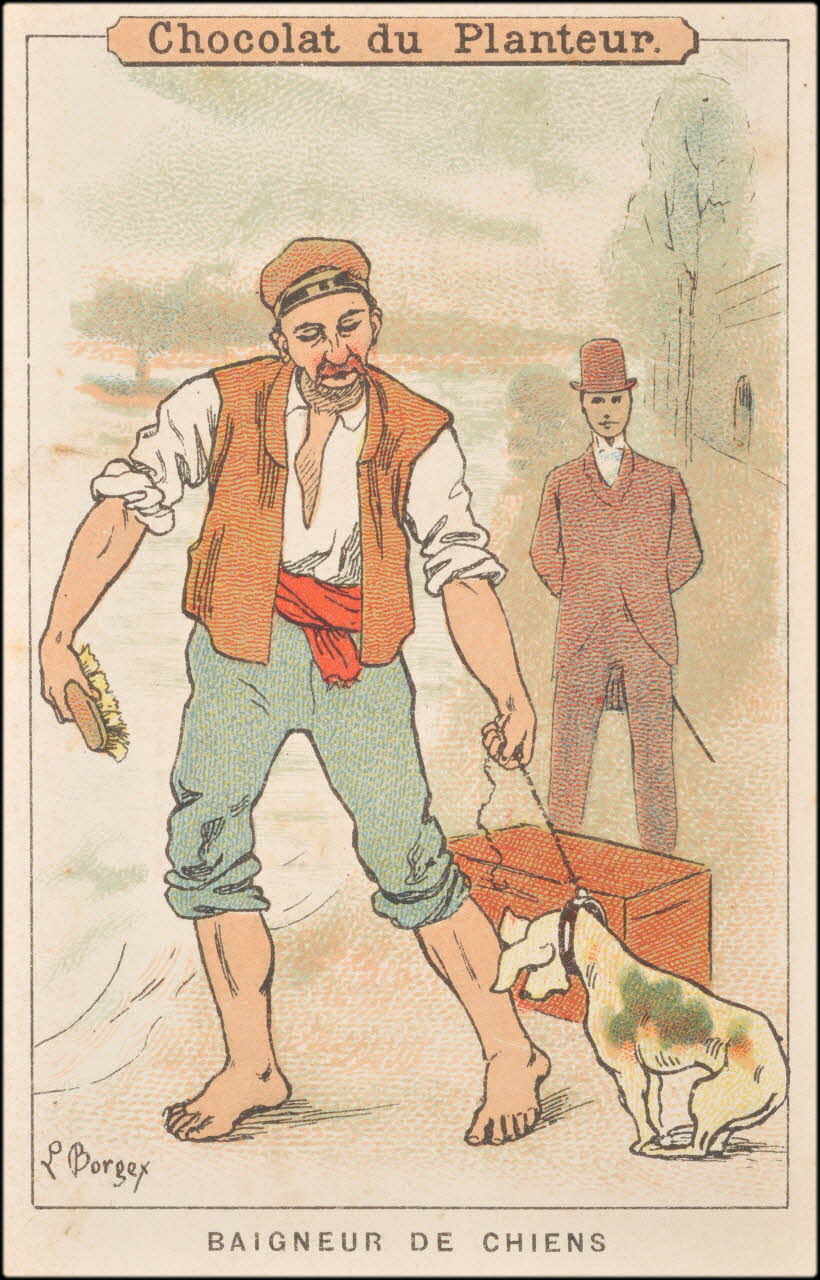 Louis Borgex ; Baster & Vieillemard carte réclame chromo Paris 1878-1914 1995.1.117.13 Photo