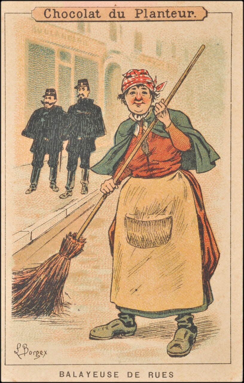 Louis Borgex ; Baster & Vieillemard carte réclame chromo Paris 1878-1914 1995.1.117.14 Photo