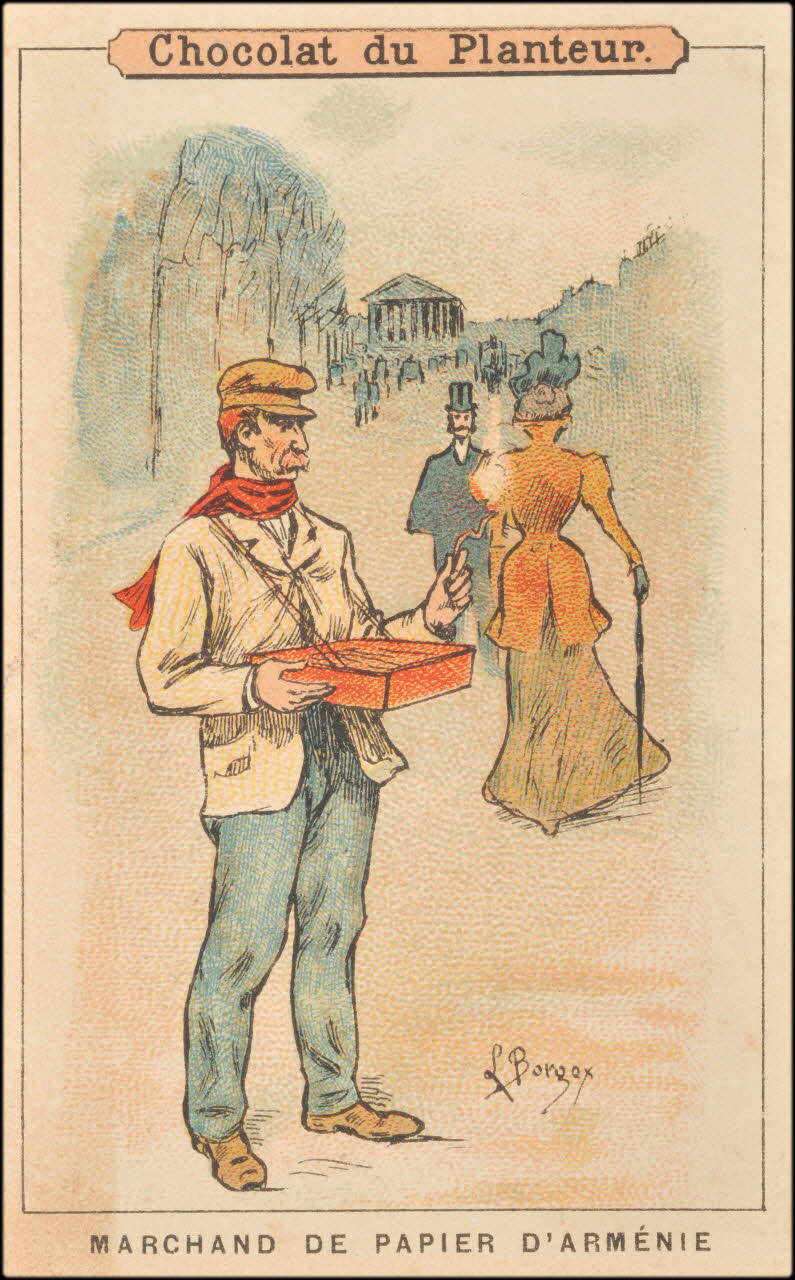 Louis Borgex ; Baster & Vieillemard carte réclame chromo Paris 1878-1914 1995.1.117.16 Photo
