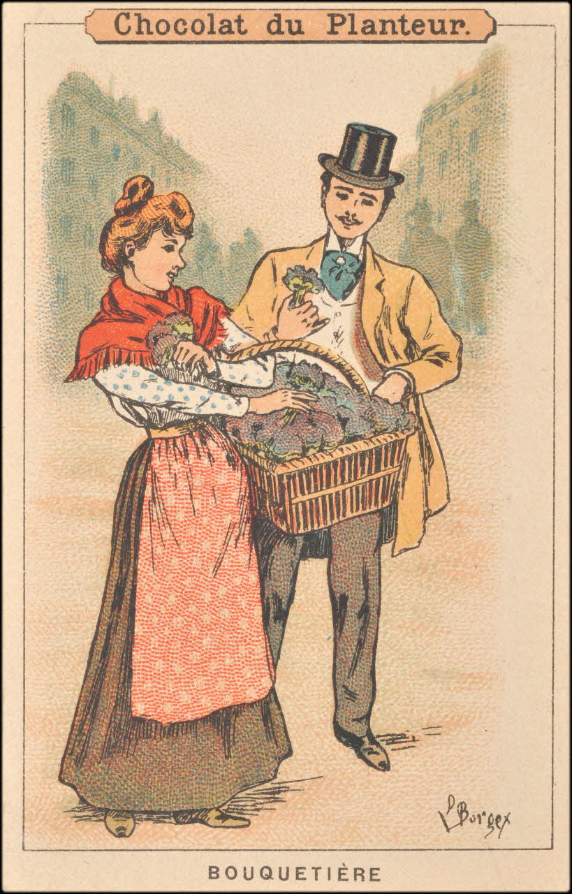 Louis Borgex ; Baster & Vieillemard carte réclame chromo Paris 1878-1914 1995.1.117.3 Photo