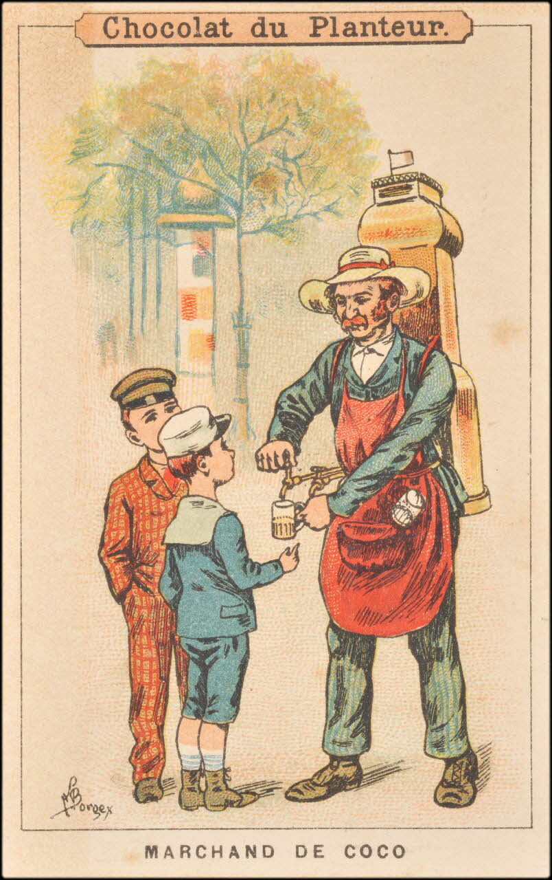 Louis Borgex ; Baster & Vieillemard carte réclame chromo Paris 1878-1914 1995.1.117.5 Photo