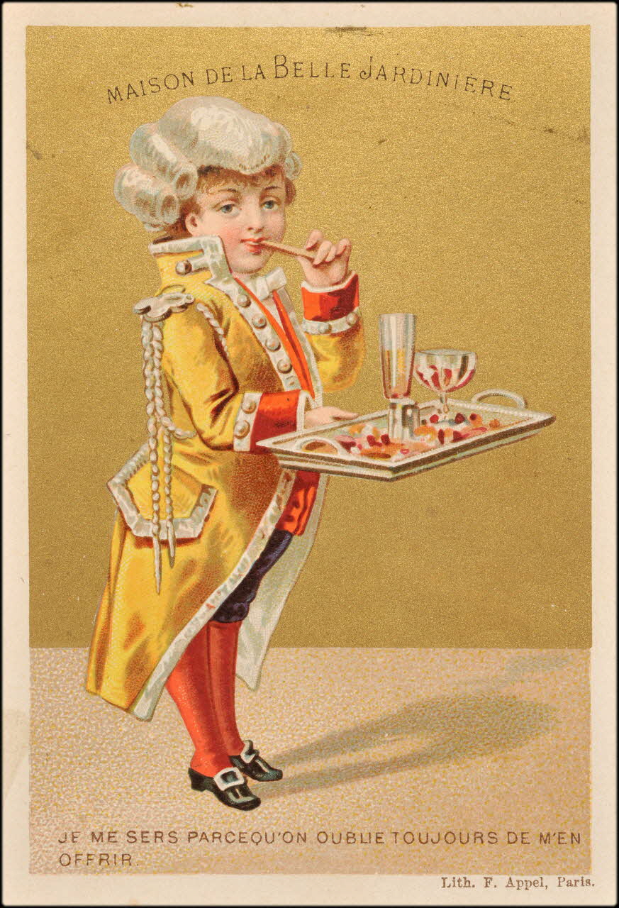 carte réclame chromo Paris 1878-1890 1995.1.1524.13 Photo