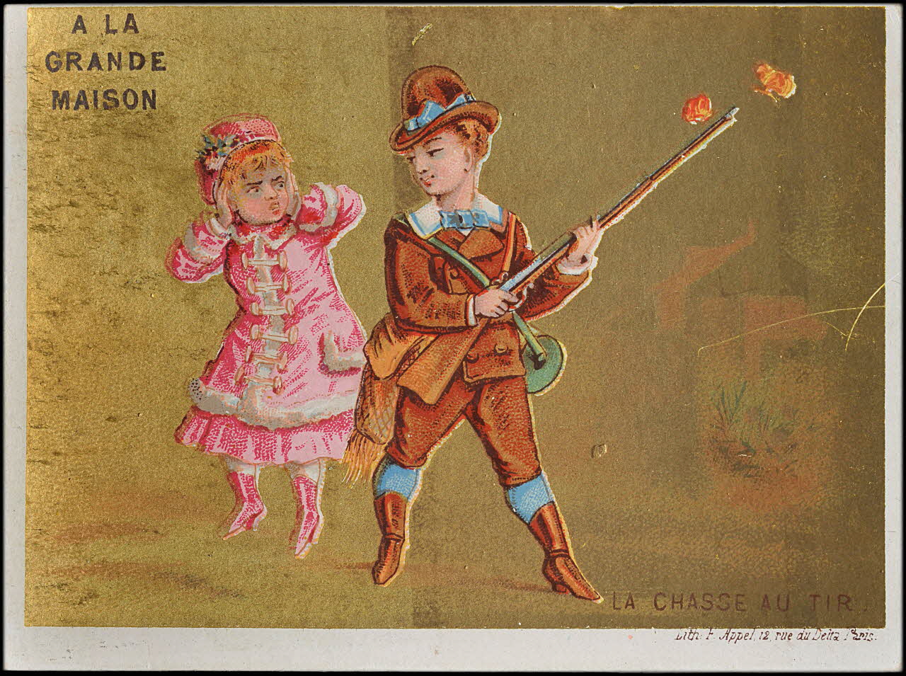 carte réclame chromo Paris 1878-1890 1995.1.1575.2 Photo