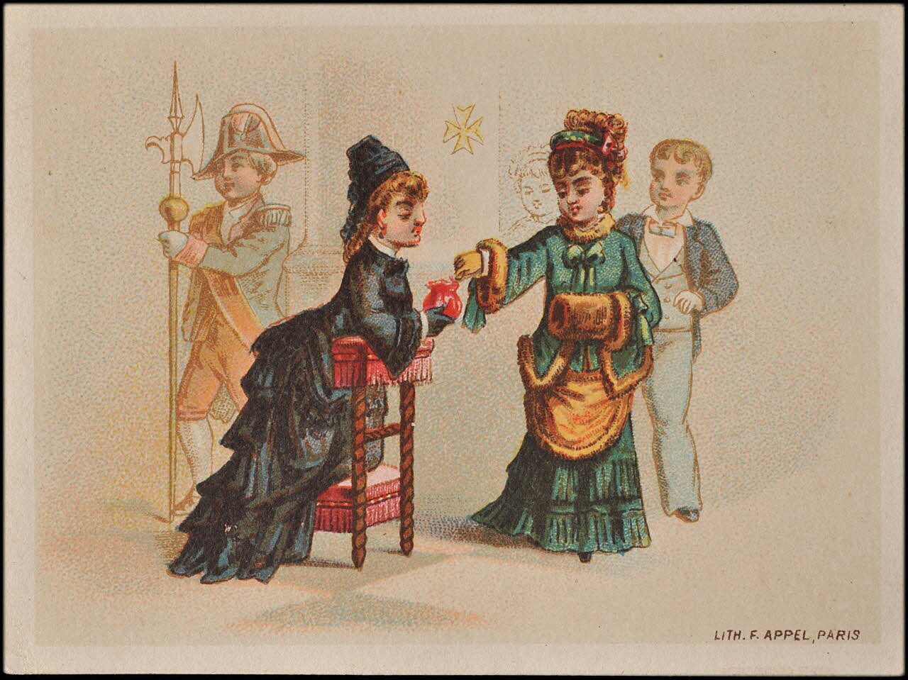 carte réclame chromo Paris 1878-1890 1995.1.1576.2 Photo