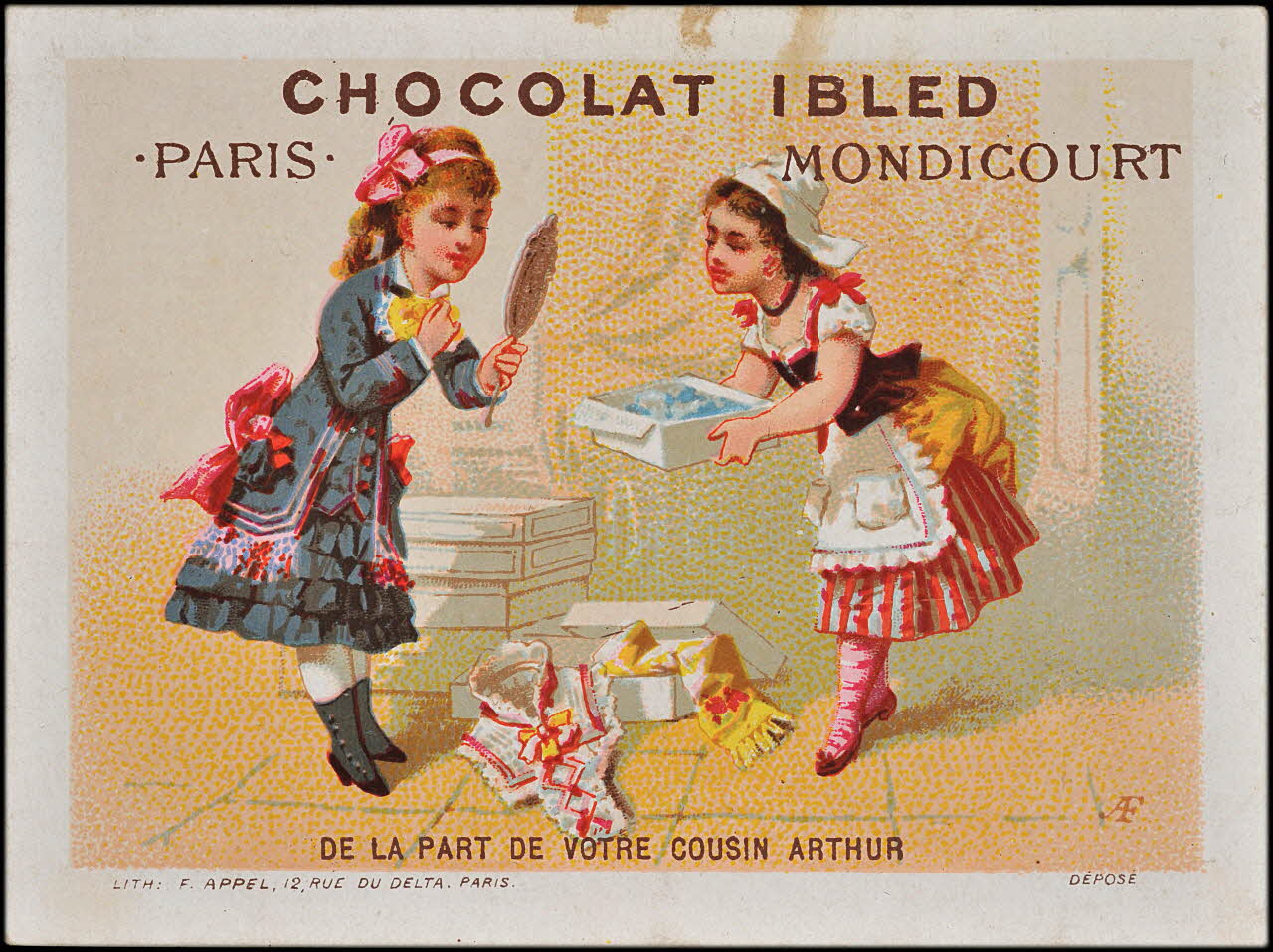 carte réclame chromo Paris 1878-1890 1995.1.1578.7 Photo