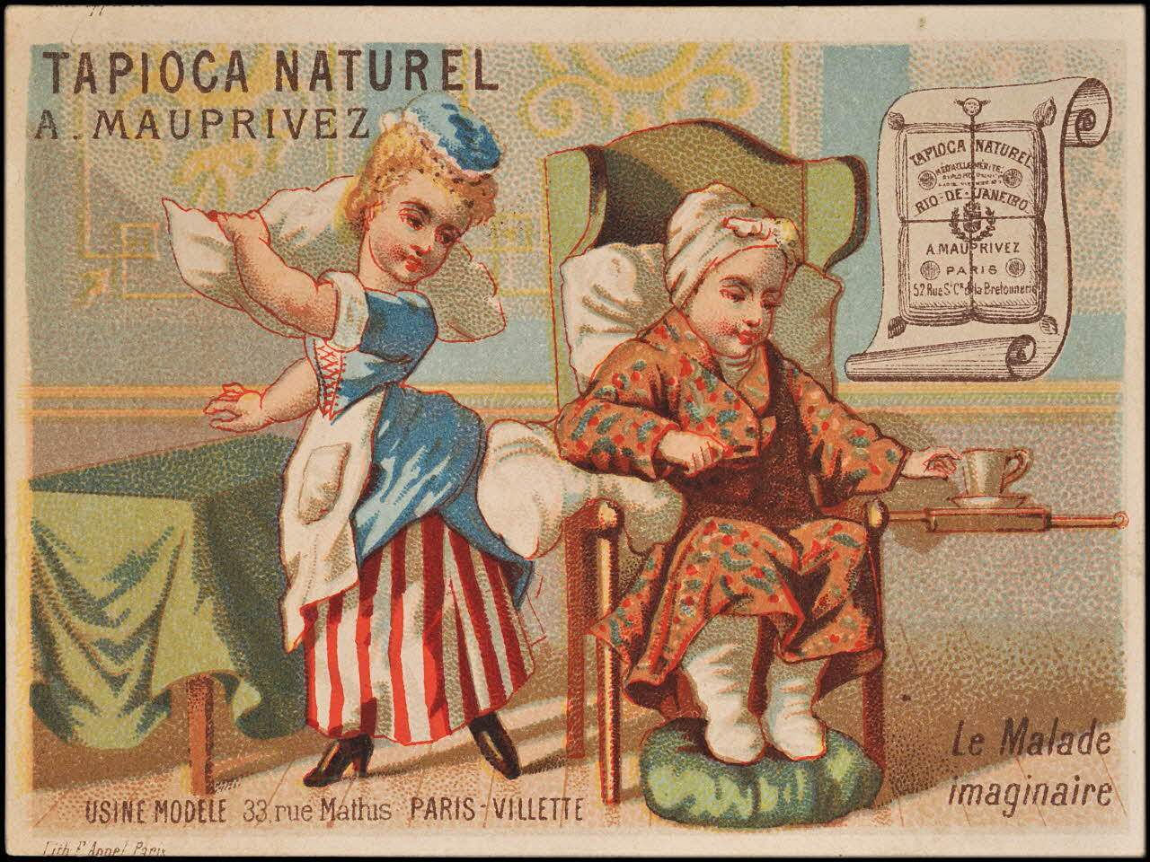 carte réclame chromo Paris 1878-1890 1995.1.1583.2 Photo