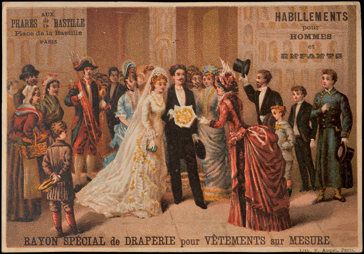 carte réclame chromo Paris 1878-1890 1995.1.1599.1 Photo
