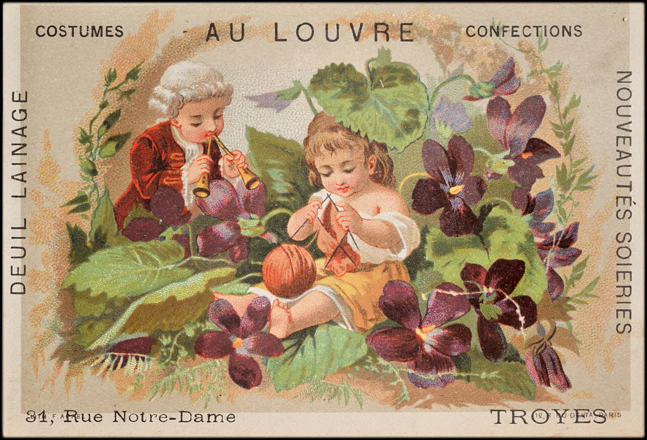 carte réclame chromo Paris 1878-1890 1995.1.1607.2 Photo
