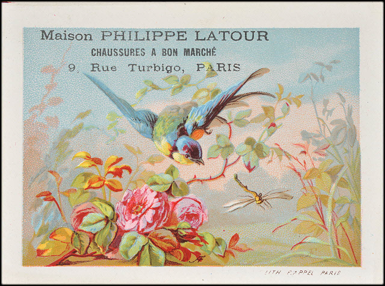 Parrot et Cie successeur carte réclame chromo Paris 1878-1890 1995.1.1611.7 Photo