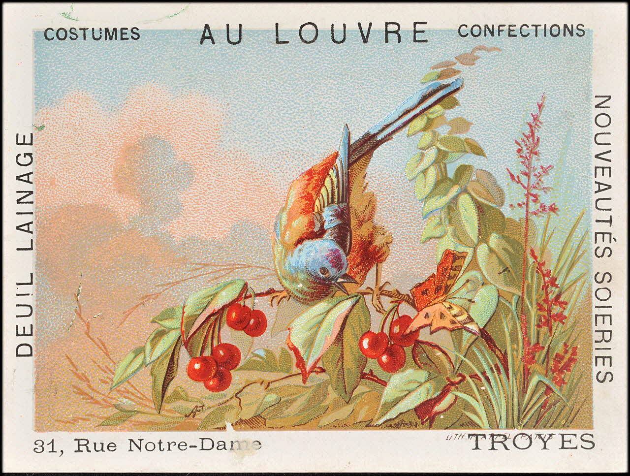 carte réclame chromo Paris 1878-1890 1995.1.1611.8 Photo