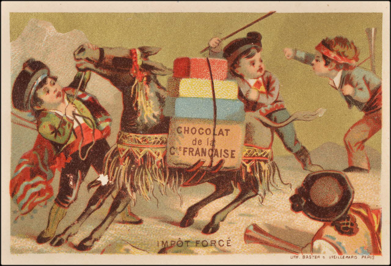 Baster & Vieillemard carte réclame chromo Paris 1878-1885 1995.1.165.2 Photo