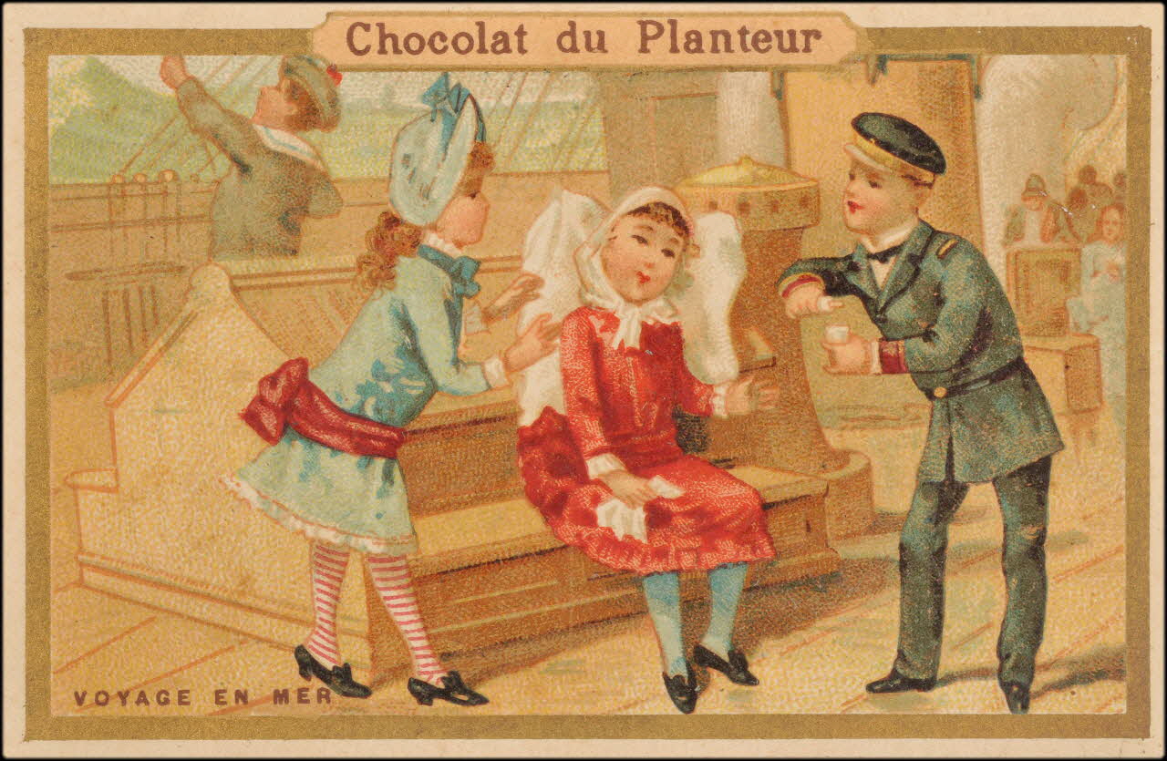 Baster & Vieillemard ; La Compagnie coloniale carte réclame chromo Paris 1878-1914 1995.1.1663.10 Photo