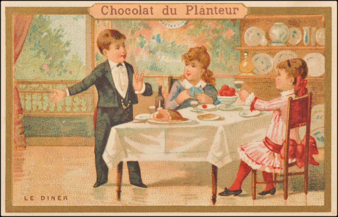 Baster & Vieillemard ; La Compagnie coloniale carte réclame chromo Paris 1878-1914 1995.1.1663.2 Photo