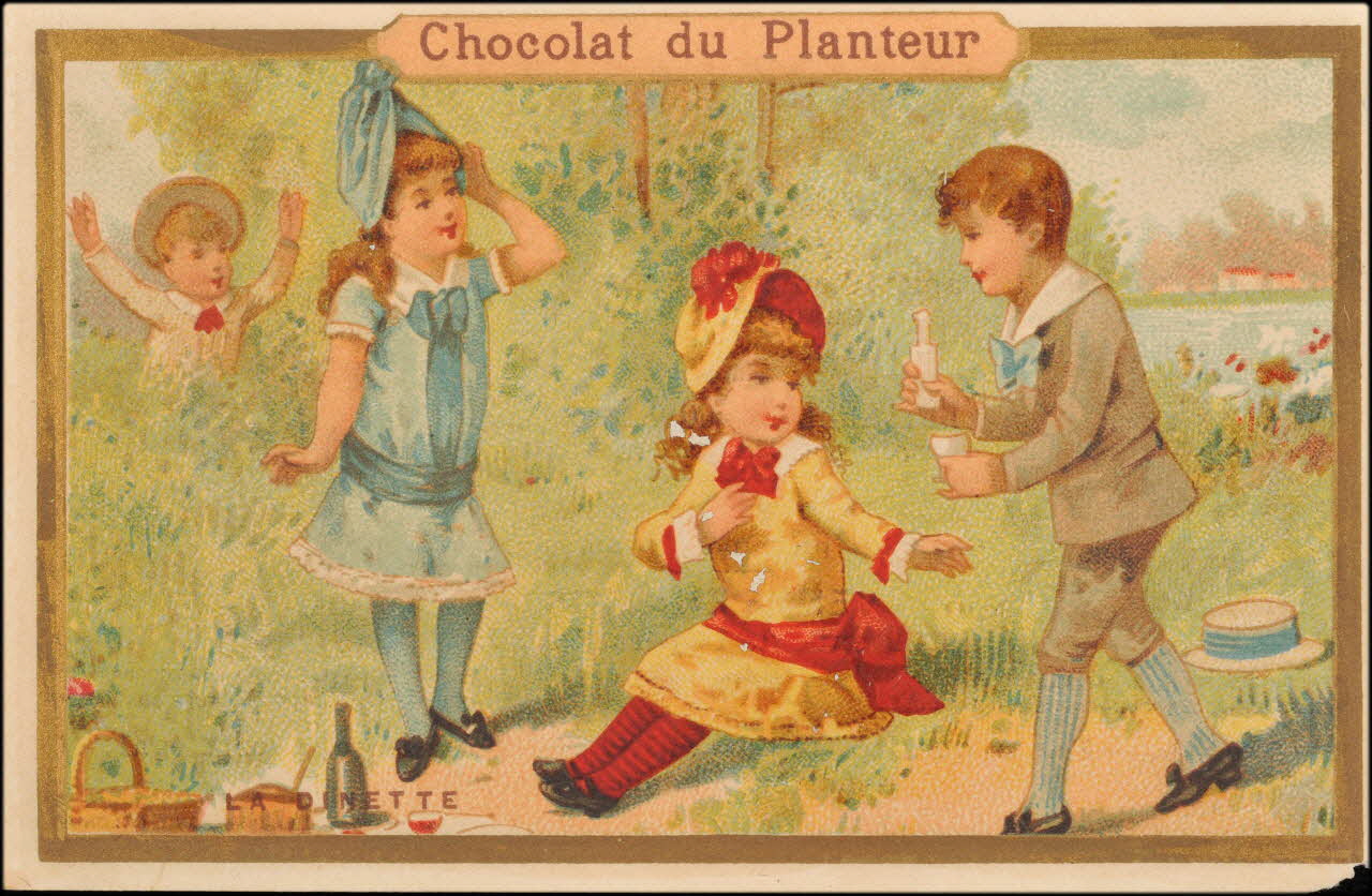 Baster & Vieillemard ; La Compagnie coloniale carte réclame chromo Paris 1878-1914 1995.1.1663.4 Photo