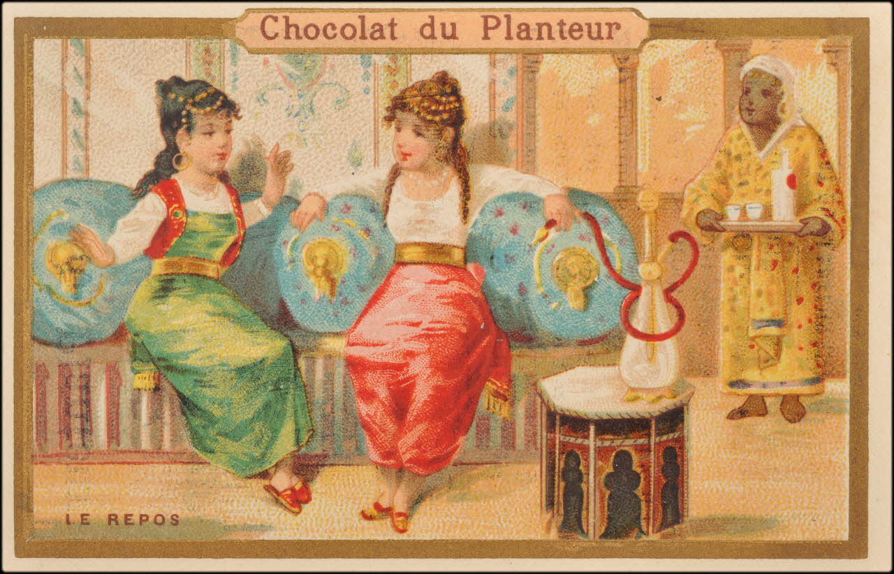 Baster & Vieillemard ; La Compagnie coloniale carte réclame chromo Paris 1878-1914 1995.1.1663.5 Photo