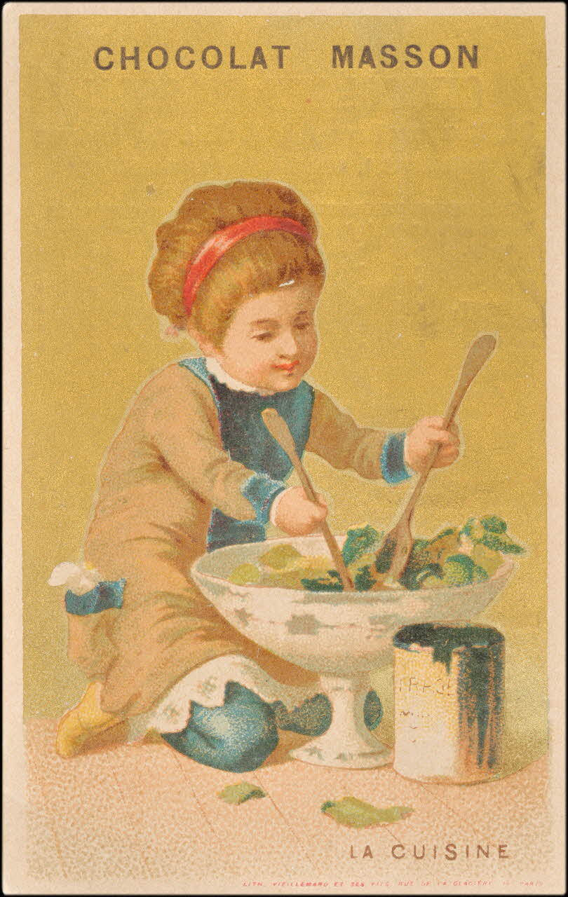 Baster & Vieillemard carte réclame chromo Paris 1889-1895 1995.1.173.1 Photo