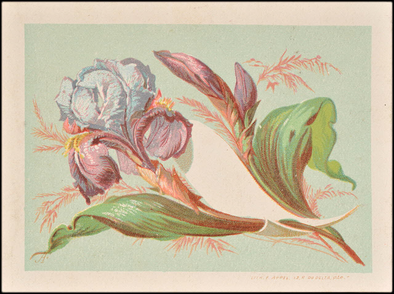 carte réclame chromo Paris 1875-1886 1995.1.1858.1 Photo