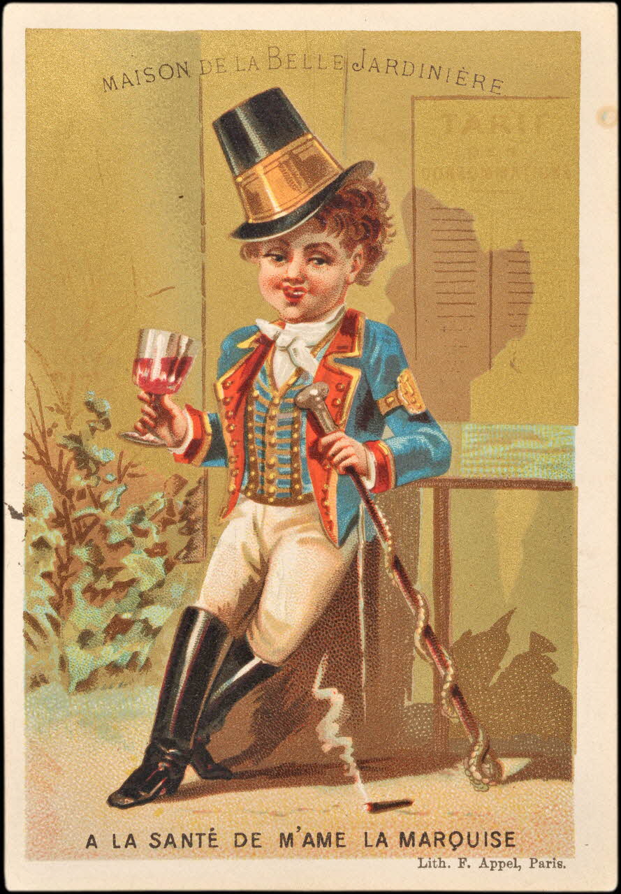 carte réclame chromo Paris 1875-1890 1995.1.1859.1 Photo